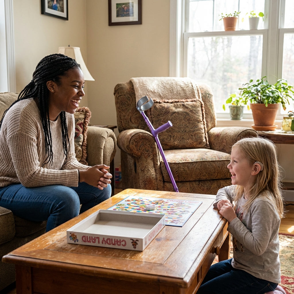 PCA playing with child